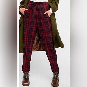 FREE PEOPLE TARTAN PANTS SZ 0